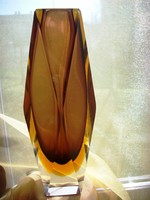 Muránói gyémánt csiszolt váza
