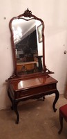 Antik bécsi barokk konzolasztal tükörrel