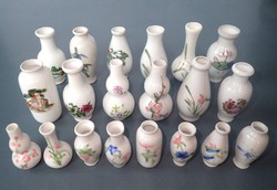 20 db régi mini miniatűr kínai ázsiai porcelán váza