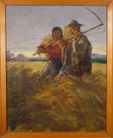 Pálnagy Zsigmond Aratópáros_1 c. festménye