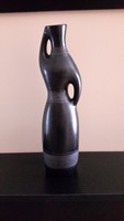fekete minimalista mohácsi cserép váza