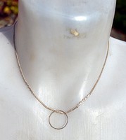 925 ezüst csavart mintás nyaklánc, 41 cm + 925-ös medál.