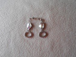 Silver earrings with swarovski stone