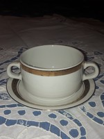 Alföldi porcelán kétfüles leveses csésze + alj