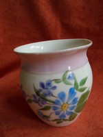 Régi vékony porcelán virágos pocakos bögre