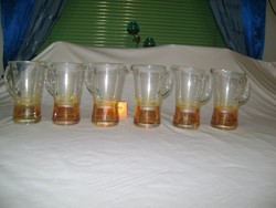 Hat darab kancsó formájú vizes pohár
