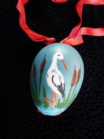 Retró kézzel festett húsvéti tojás 2 db.