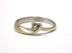 Fehér arany gyémánt köves gyűrű (ZAL-Au68088)
