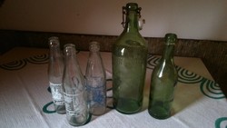 Szegedi Anna-víz - 5 db régi üveg