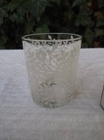 Gyertyatartó - mécsestartó - festett üveg 6 x 5 cm 