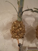 Karácsonyfadísz - Ananász - gyümölcs mérete 30 x 8 cm gyümölcstálra - kosárra rendkívül dekoratív