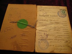 Cselédkönyv 1893 ból     12 x 18  cm