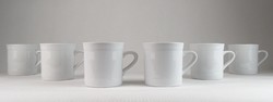 0U250 Fehér porcelán teásbögre készlet 6 darab