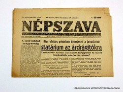 1946 november 27  /  NÉPSZAVA  /  SZÜLETÉSNAPRA RÉGI EREDETI ÚJSÁG Szs.:  8013