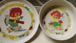 Retro Gyerek tányér szett "Pumuklis" 1983