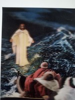 Térbeli képeslap, Jézus a vízen jár 