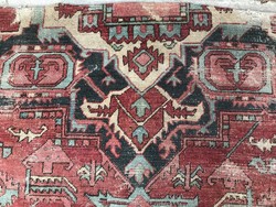 Antik ritka Serap Heriz töredék ,kézi csomózású, kézzel csomózott gyapjú szőnyeg