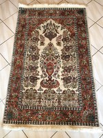 Hand-knotted silk carpet frame - bird 96x160
