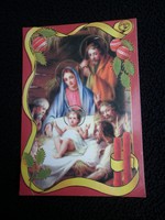 Jézus a jászolban a három királyokkal, képeslap postatiszta! 