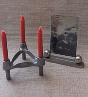 Designed candle holder robert welch and art-deco photo holder for sale together