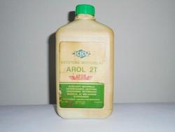 Retro ÁFOR AROL 2T olaj műanyag flakon palack - Ásványolajforgalmi Vállalat  - kétütemű motorolaj