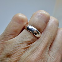 Régi széles ezüst jegygyűrű