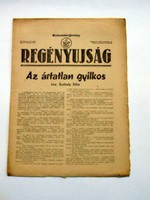 1948 szeptember 9  /  REGÉNYUJSÁG  /  SZÜLETÉSNAPRA RÉGI EREDETI ÚJSÁG Ssz.: 900