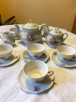 Gyönyörű szép barokk Zsolnay teás 6 személyes teás készlet az 1930 -as évekből