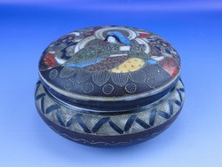 0D801 Antik japán porcelán bonbonier satsuma