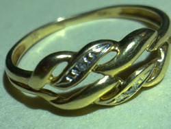 Nagyon szép régi arany brill gyűrű 
