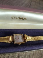 18 karátos arany óra Cyma márka mechanikus