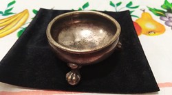 Antik ezüstözött asztali só tartó