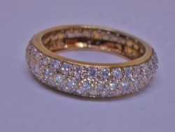 Szépséges arany karika gyűrű 1ct brillel Akció!!