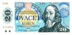 Csehszlovákia 20 korona 1988 UNC