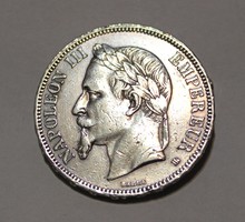 Napoleon III 5 frank 1867BB