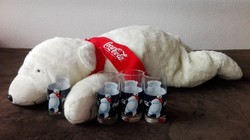 Karácsonyra hatalmas, 80 cm-es Coca Cola maci 4 pohárral!