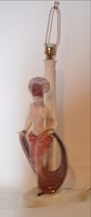 Art decó női alak kerámia lámpa 60 cm magas jelzett