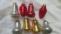 Karácsonyfadísz csomag üveg harangok, csepp forma egyben eladó 