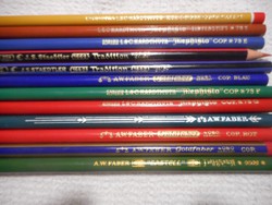 12 db. régi irodai ceruza (színes) AW Faber stb.