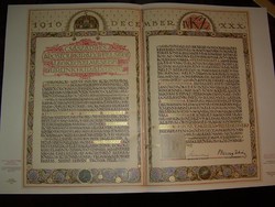 IV. Károly Székesfőváros koronázási Hódolás litográfia- Magyar Iparművészet melléklete