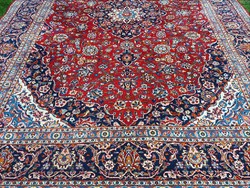 Hatalmas Iráni Keshan kézi csomózású szőnyeg 400 x 274 cm