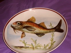 Hollóházi  egyedi halas tányér falidísz