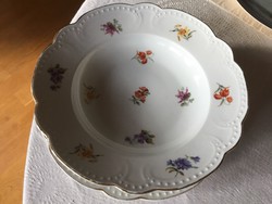 Zsolnay gyöngyös porcelán tányér lapos és mély