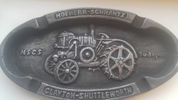 Gyönyörű Hofherr Veterán Traktor  hamutál szép kidolgozású darab Budapest