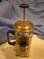 N15 Jenőbencének  Kávé tea régi 3 perces Készítő 8 adagos belül szűrővel ritkaság hőálló üvegből 
