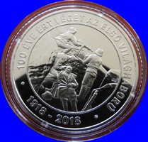  Az I. Világháború befejezésére kiadott 10000 ft- névértékű- ezüst érme