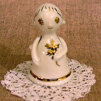 Witeg-Köporc porcelán art deco angyalka aranyozott festéssel