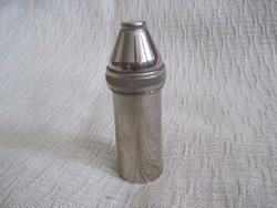 Régi üveg orvosi fecskendő (5 ml) fém injekciós tű (5 db) fém kapszula