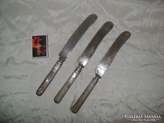 Régi míves nyelű kés - 3 darab