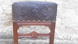 Bécsi barokk ,nyomott bőr mintás szék
